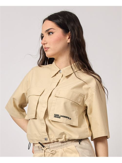 Camicia donna Karl Lagerfeld con tasconi KARL LAGERFELD | A2W110011ON